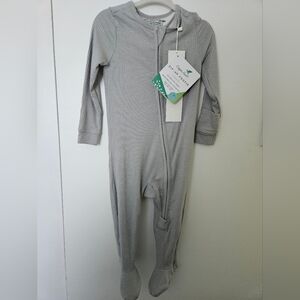 Copper Pearl - Zip Up Footie in Ash